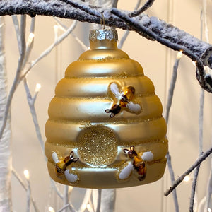 Bumble Bee & Hive Tree Bauble Duo