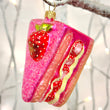 Load image into Gallery viewer, Strawberry Gateau Slice Tree Ornament
