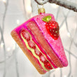 Load image into Gallery viewer, Strawberry Gateau Slice Tree Ornament
