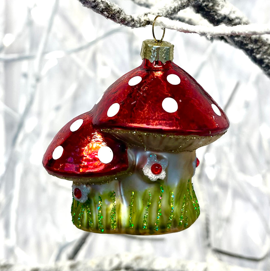 Double Toadstool Tree Bauble