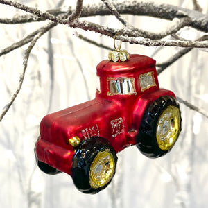 Big Red Tractor Tree Ornament