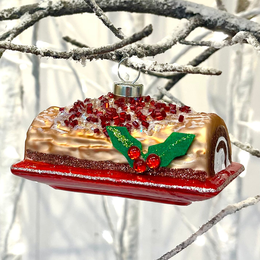Chocolate Yule Log Tree Decoration