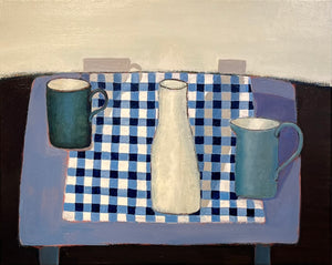 Still Life with Carafe and Gingham