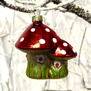 Double Toadstool Tree Bauble