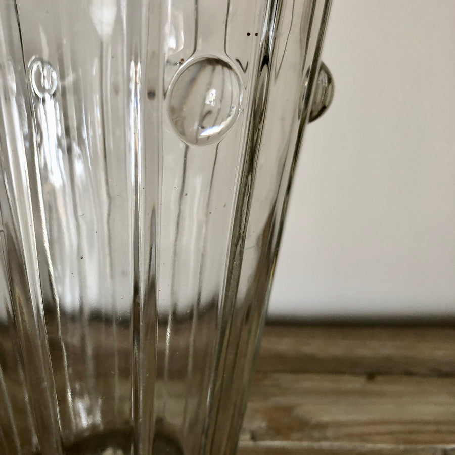 French Art Deco Glass Bobble Vase