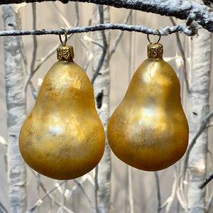 Pear Half Tree Bauble Duo